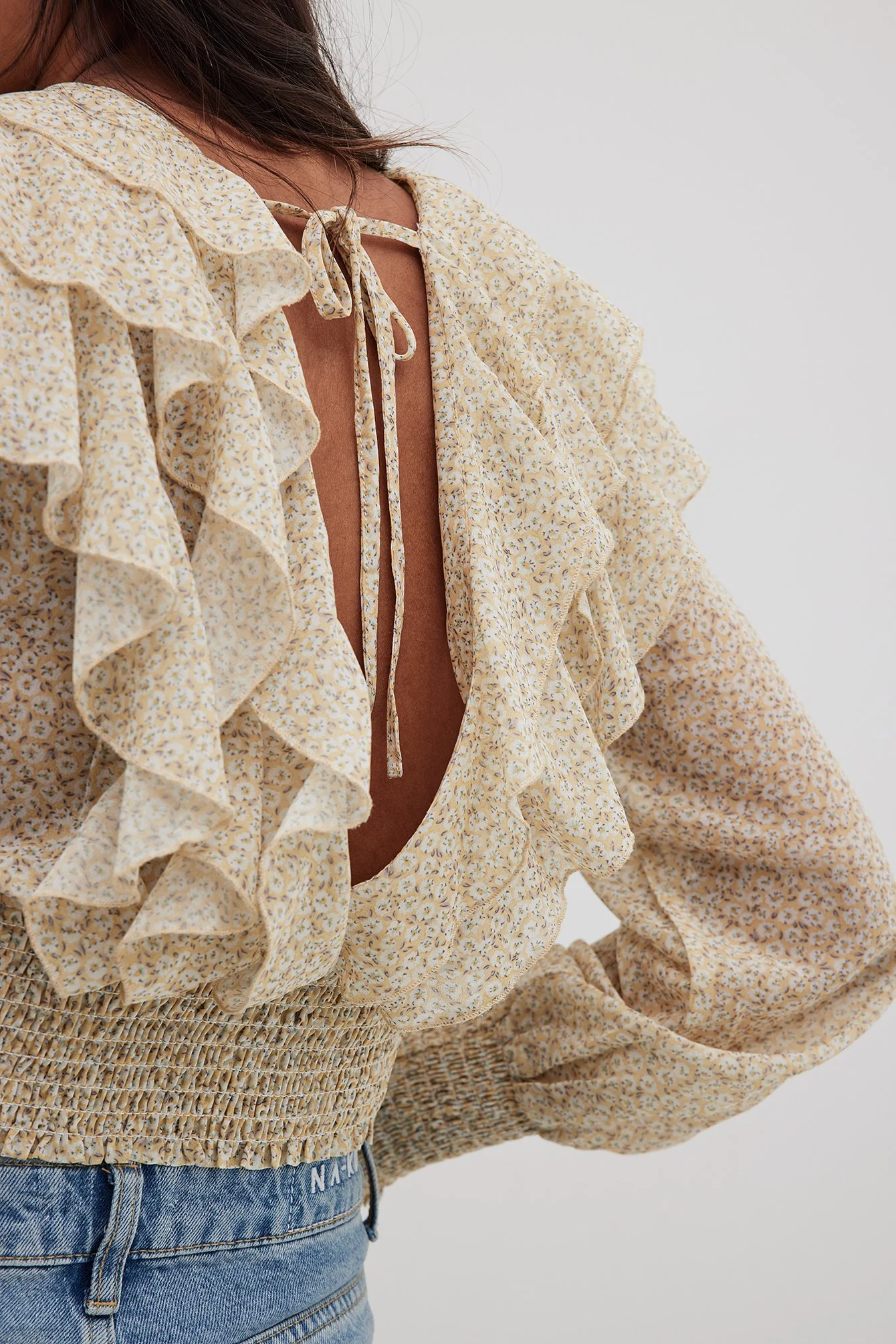 Recycelte Rüschenbluse