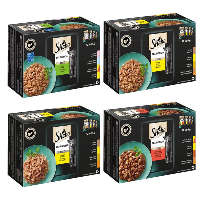Sparpaket Sheba Varietäten Frischebeutel 48 x 85 g