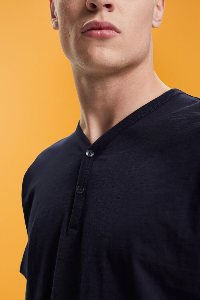 Henley-Shirt aus Slub Jersey
