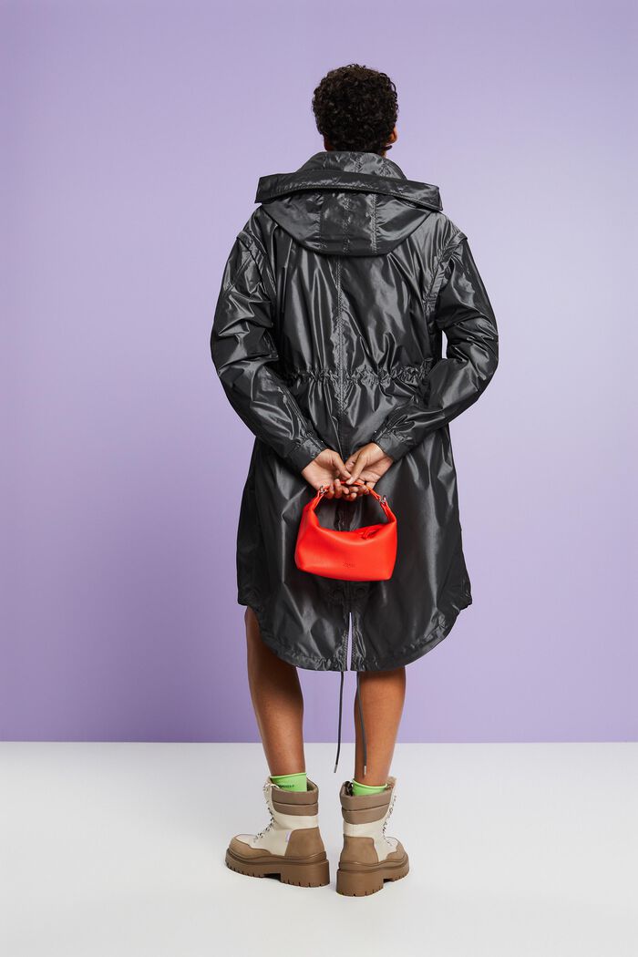 Kapuzen-Parka im Metallic-Look