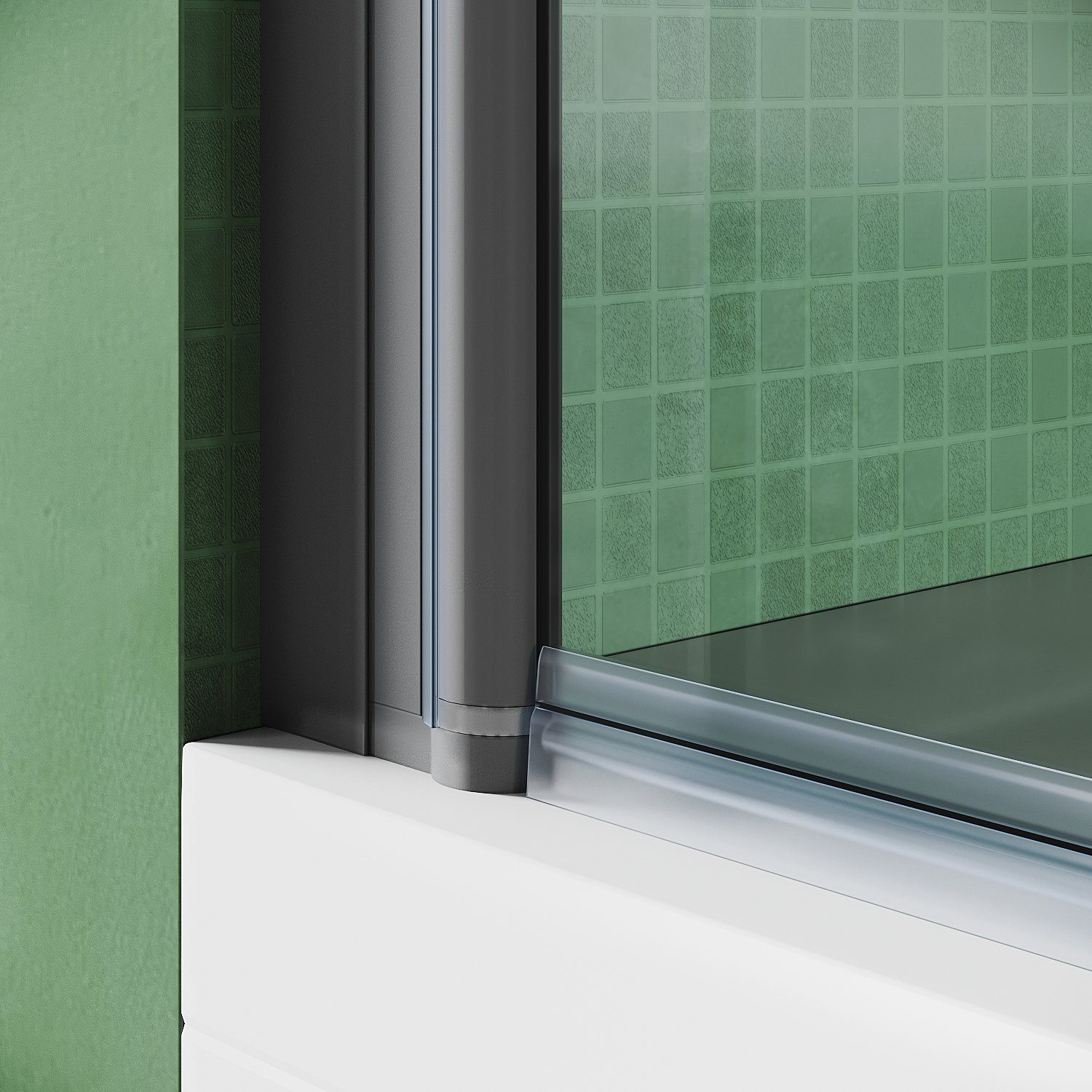 SONNI Badewannenaufsatz Badewannenaufsatz mit Seitenwand,Faltwand, DuschabtrennungNANO Glas, Einscheibensicherheitsglas mit Nano Beschichtung, für Badezimmer, faltbar