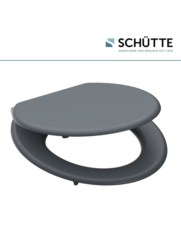 Schütte MDF WC Sitz SPIRIT GREY mit Absenkautomatik - (L) 45 x (B) 37 x (H) 5 cm günstig kaufen onesize