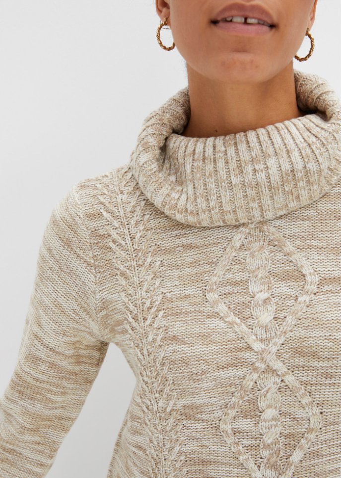 Poncho-Pullover, Langarm