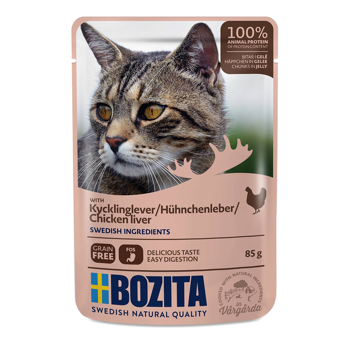 Bozita Pouch Häppchen in Gelee mit Hühnchenleber bei ZooRoyal