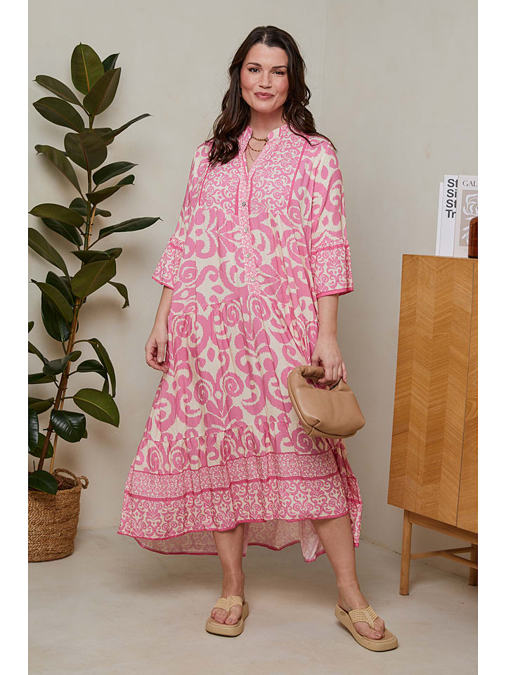 Curvy Lady Kleid in Rosa günstig kaufen