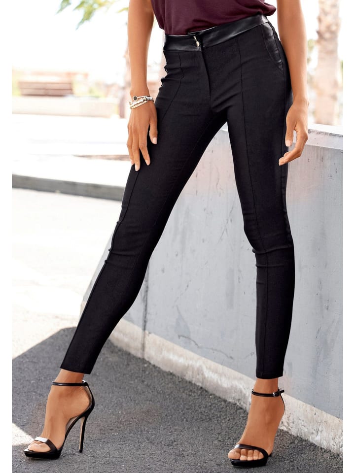 LASCANA Stretch-Hose in schwarz günstig kaufen