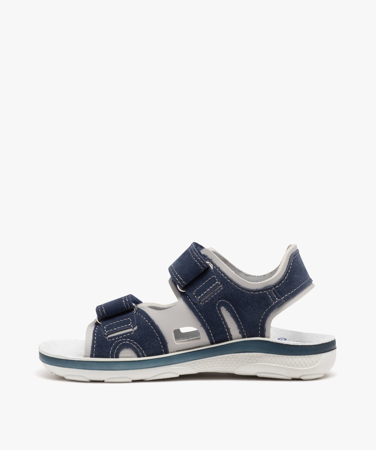 Sandales sport bimatières à brides scratch Garçon marine | GEMO