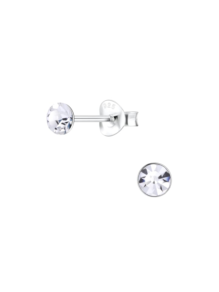 Alexander York Ohrringe, Ohrstecker-Set KRISTALL 4 mm in 925 Sterling Silber, 8-tlg. günstig kaufen onesize