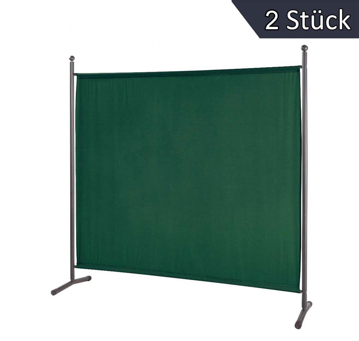 Grasekamp 2 Stück Stellwand 178x178cm Grün Paravent Raumteiler Trennwand Sichtschutz