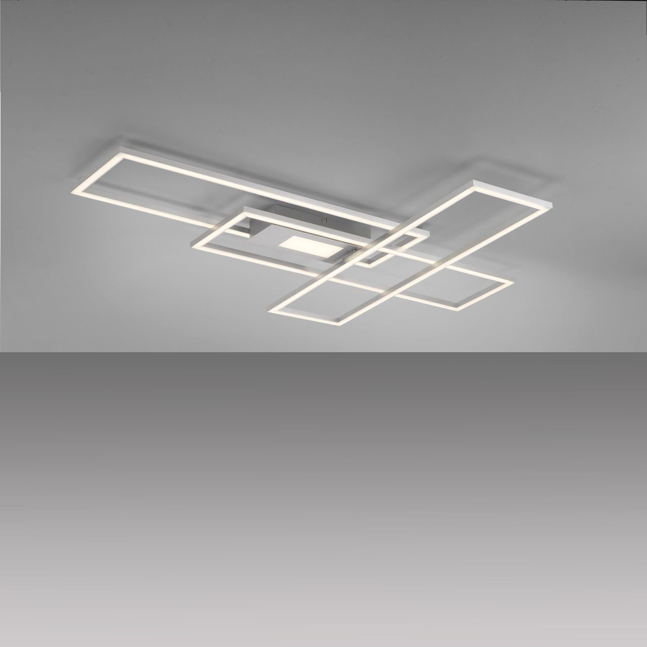 JUST LIGHT LeuchtenDirekt LED Deckenleuchte ASMIN, 1xLED-Board/45Watt, CCT, dimmbar, IR-Fernbedienung, Innenleuchte, IP20
