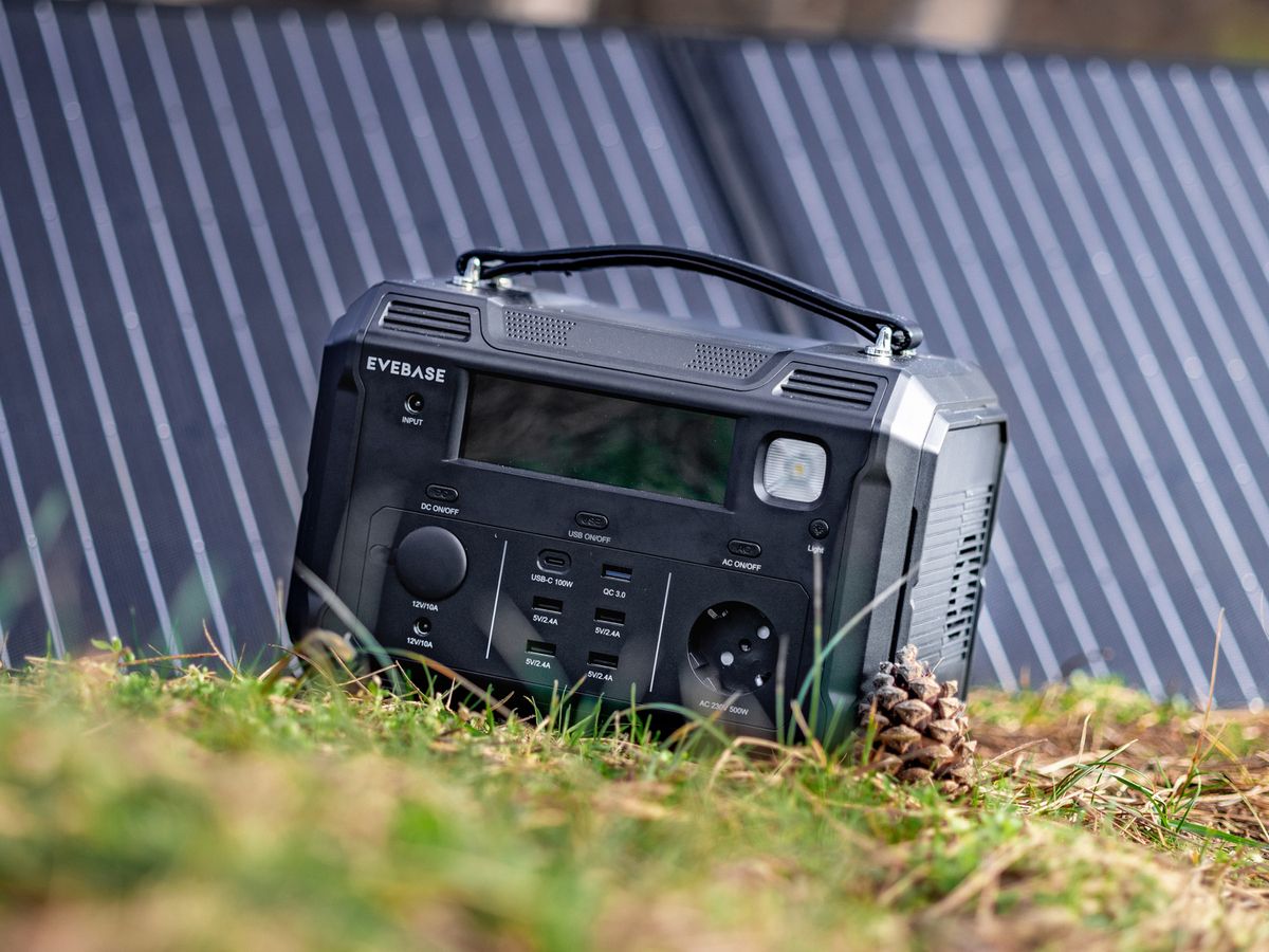 EveBase Move 500 Powerstation mit Go 120 Solar Panel