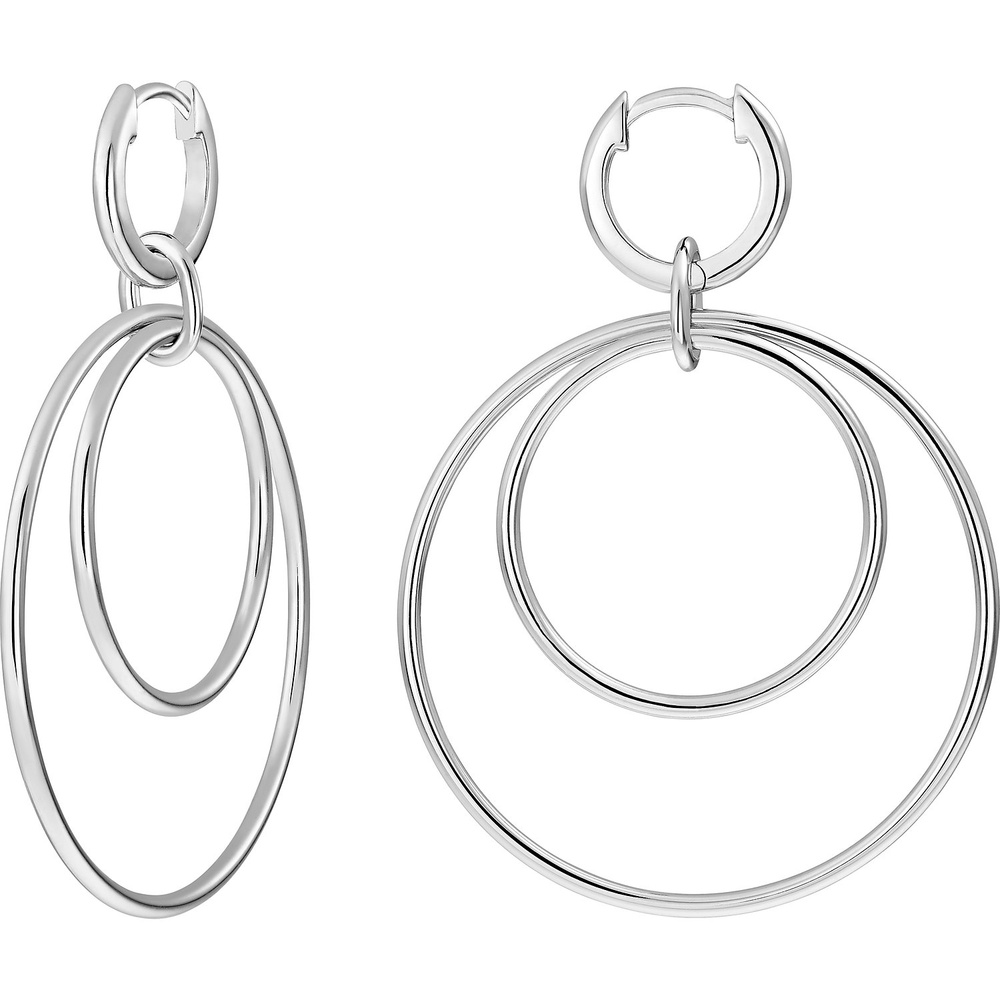 FAVS Créoles 925 Argent rhodié Boucles d'oreilles