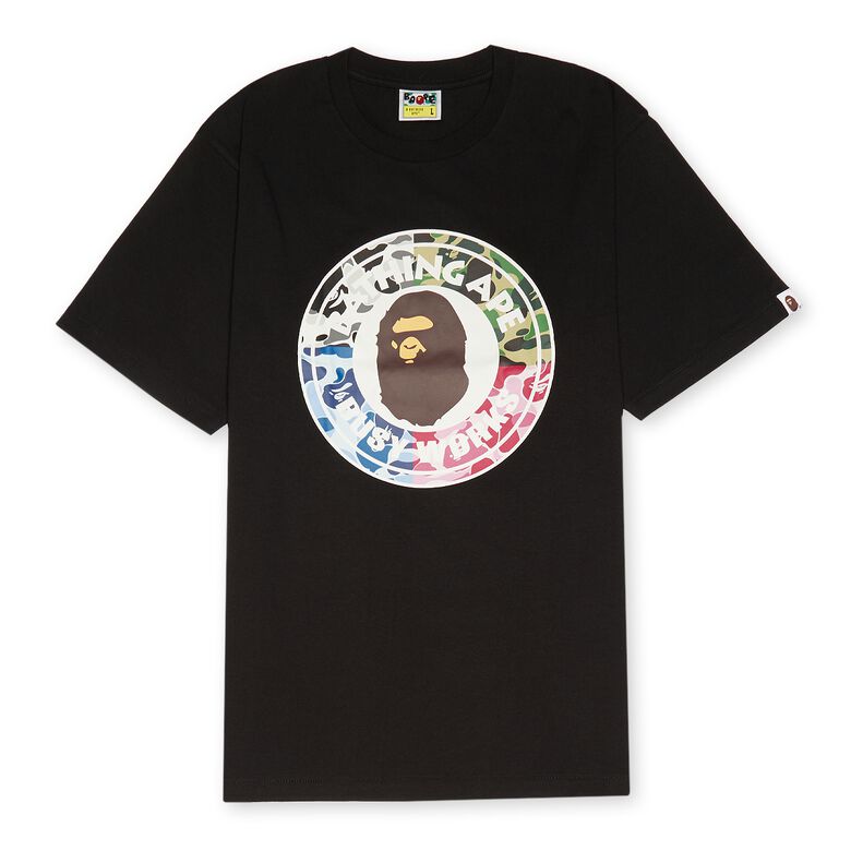 A Bathing Ape Abc Camo Crazy Busy Works Tee Black