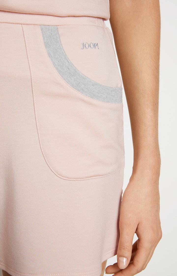 Loungewear Shorts in Rosa/Grau meliert