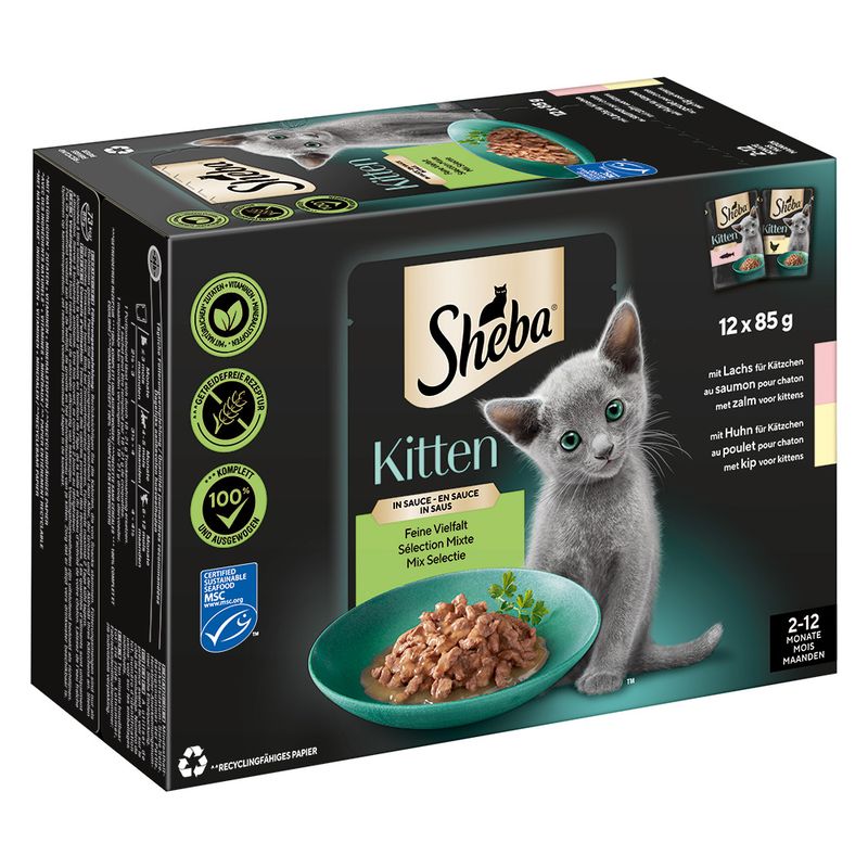 Sparpaket Sheba Kitten Varietäten 24 x 85 g