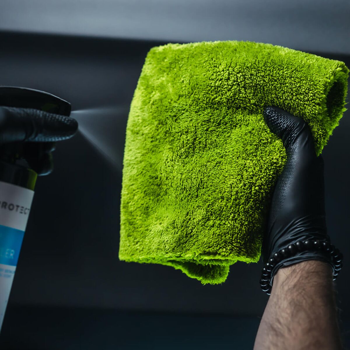 FX Protect Grassy Green Randloses Mikrofasertuch 500GSM 40×40