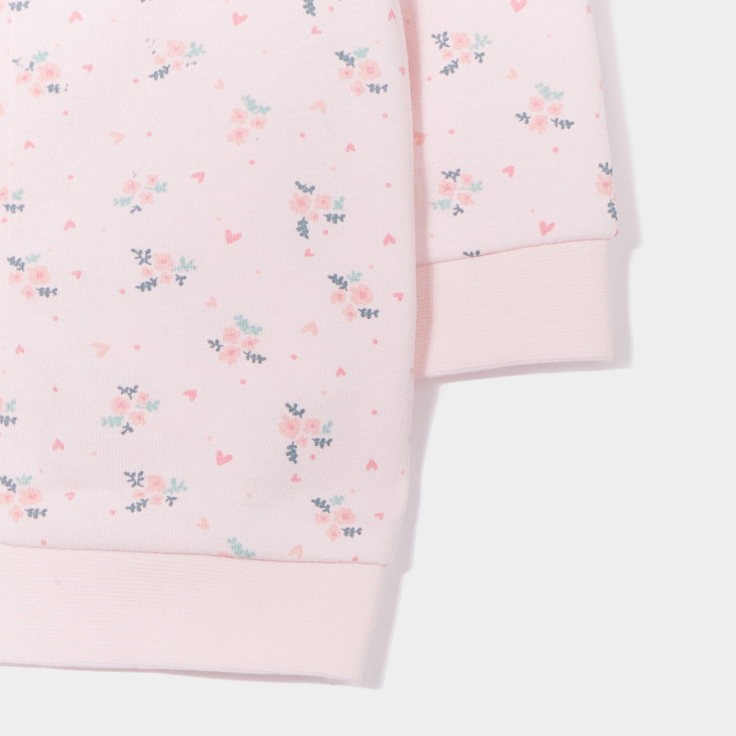 Sweat à capuche zippé Kimbaloo rose clair bébé fille | La Halle