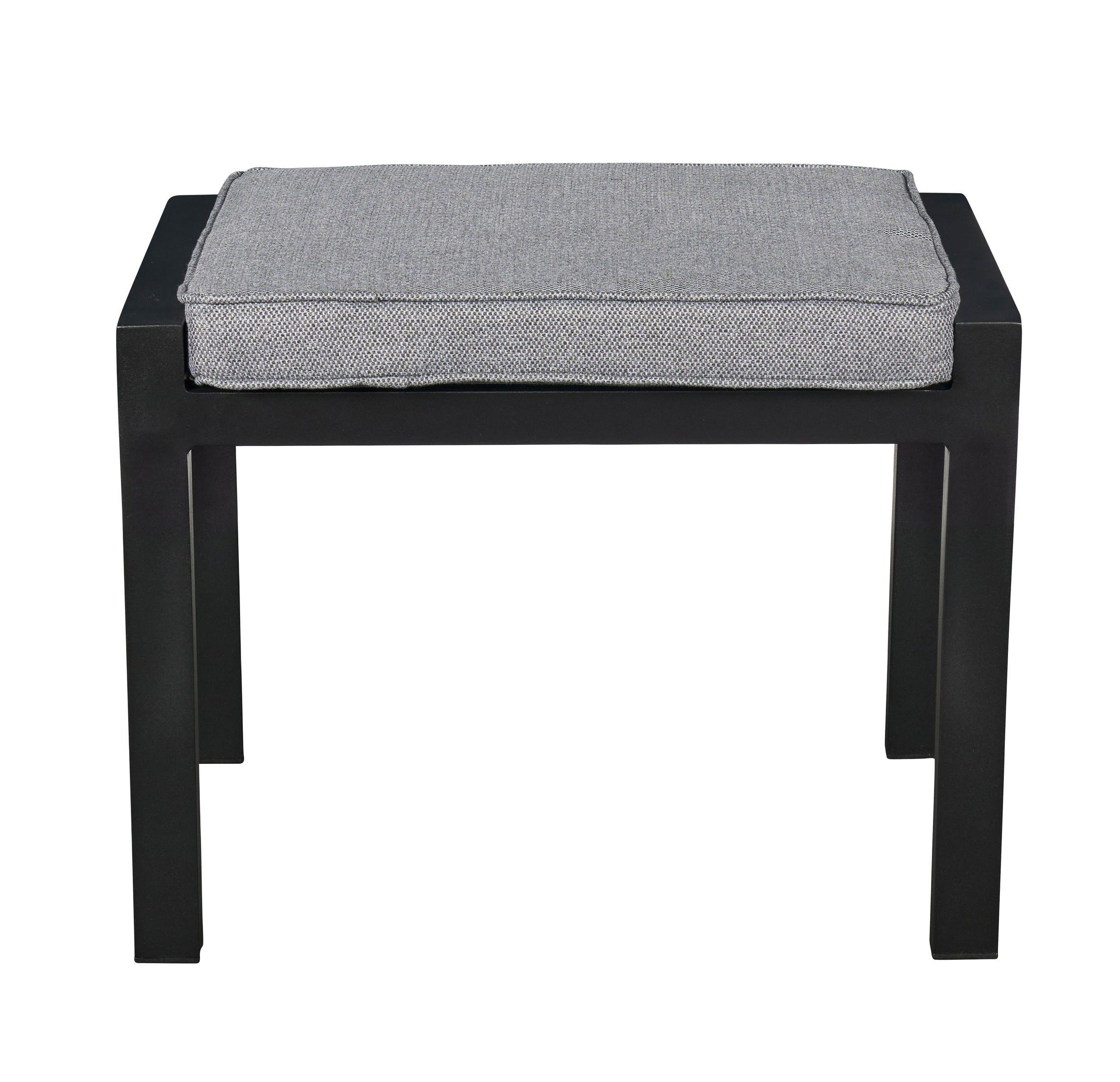 LC Garden Gartenlounge-Hocker LC Garden Sondrino Hocker schwarz Fußbank