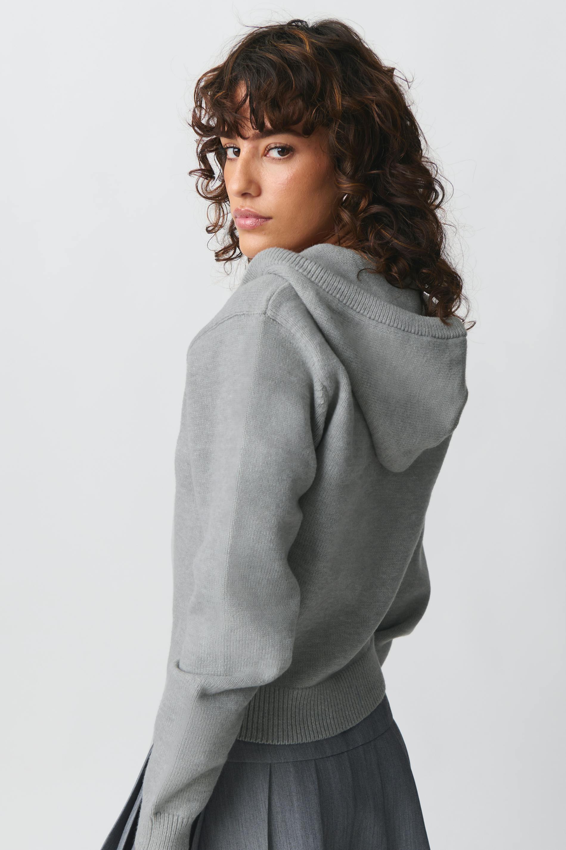 Knitted hoodie