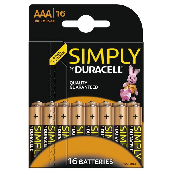 Duracell Simply AAA elemek 16 darab