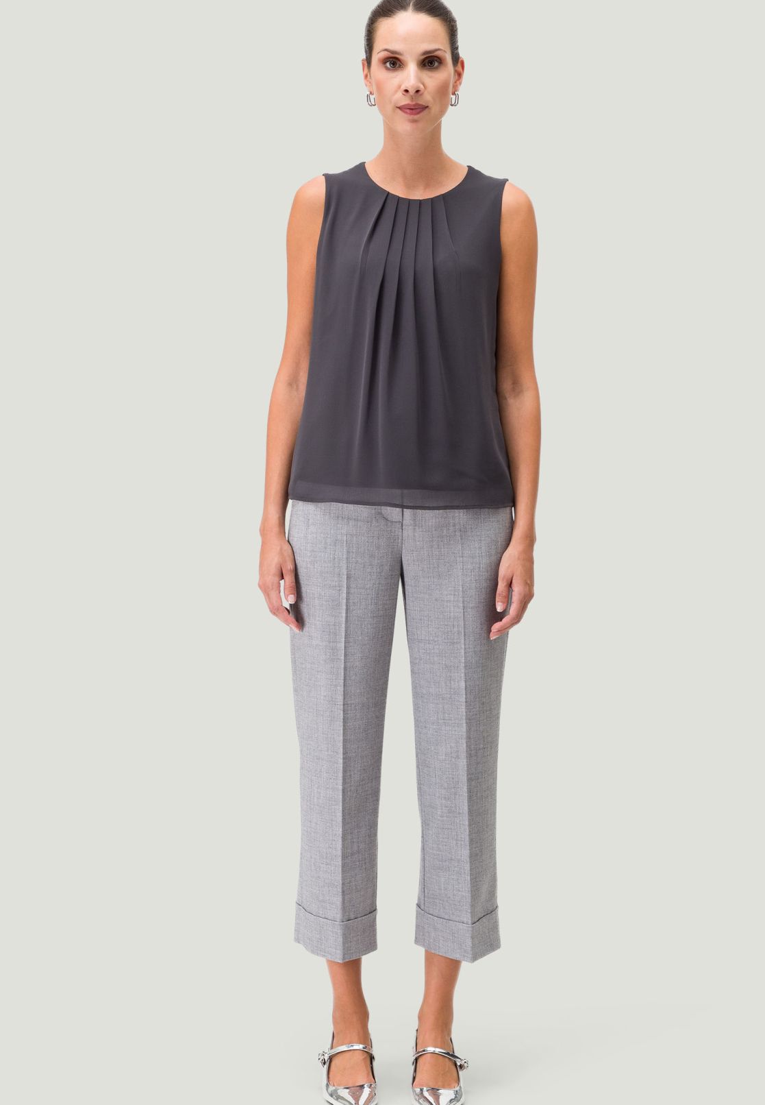 Chiffon Top mit Falten