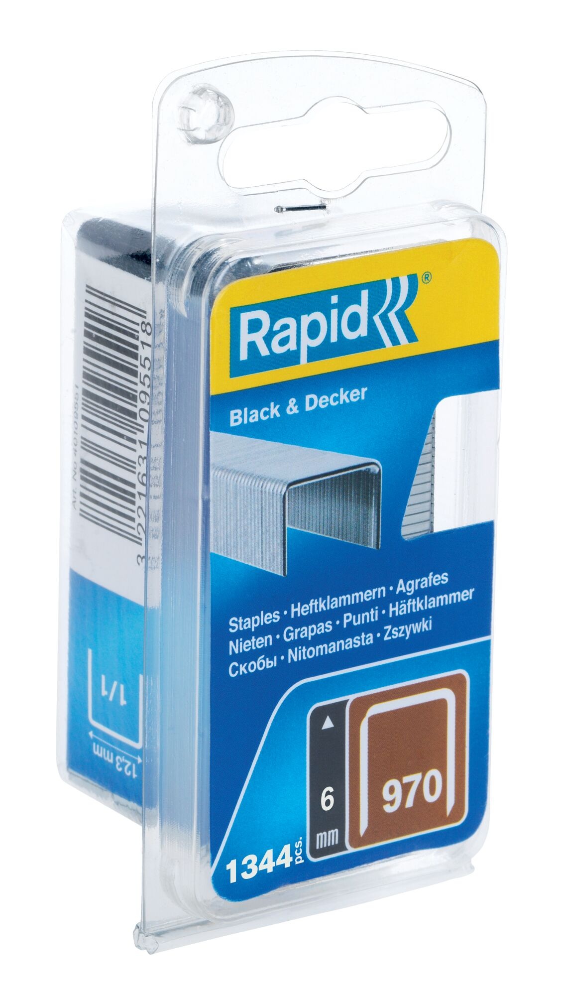 Rapid 40109549 št. 970 sponke iz ploščate žice 6 mm 1340 kosov