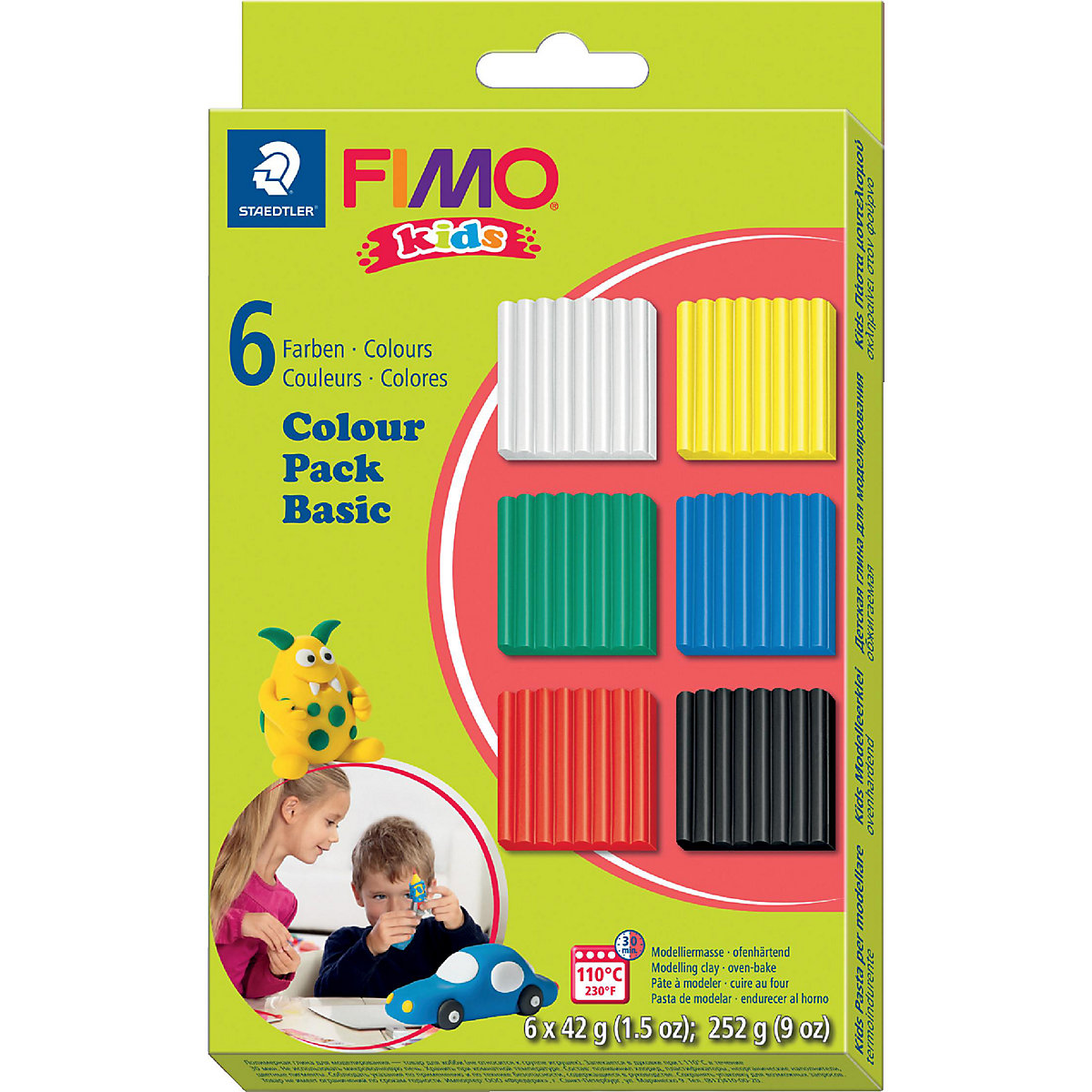 FIMO kids Materialpackung basic, 6 x 42 g