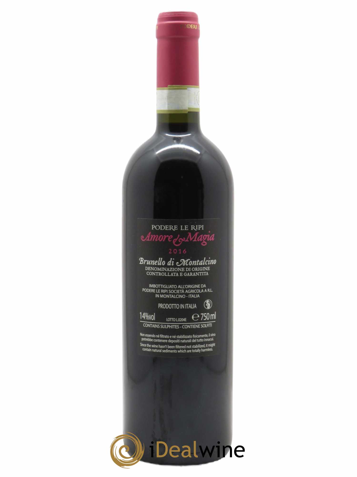 Brunello di Montalcino DOCG Amore e Magia Podere Le Ripi  2016 - Lot de 1 Bouteille