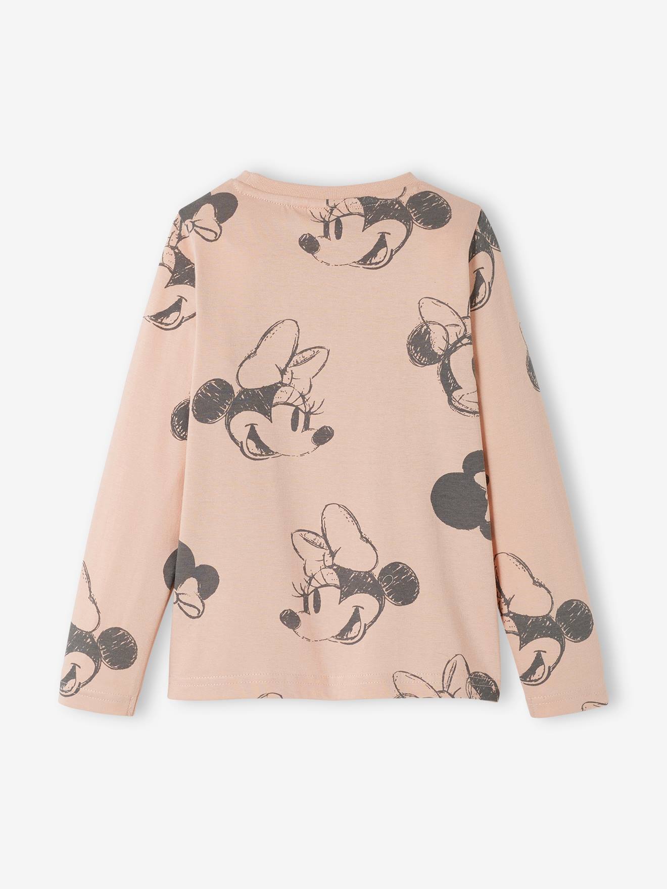 T-shirt fille manches longues DS® Minnie rose imprimé