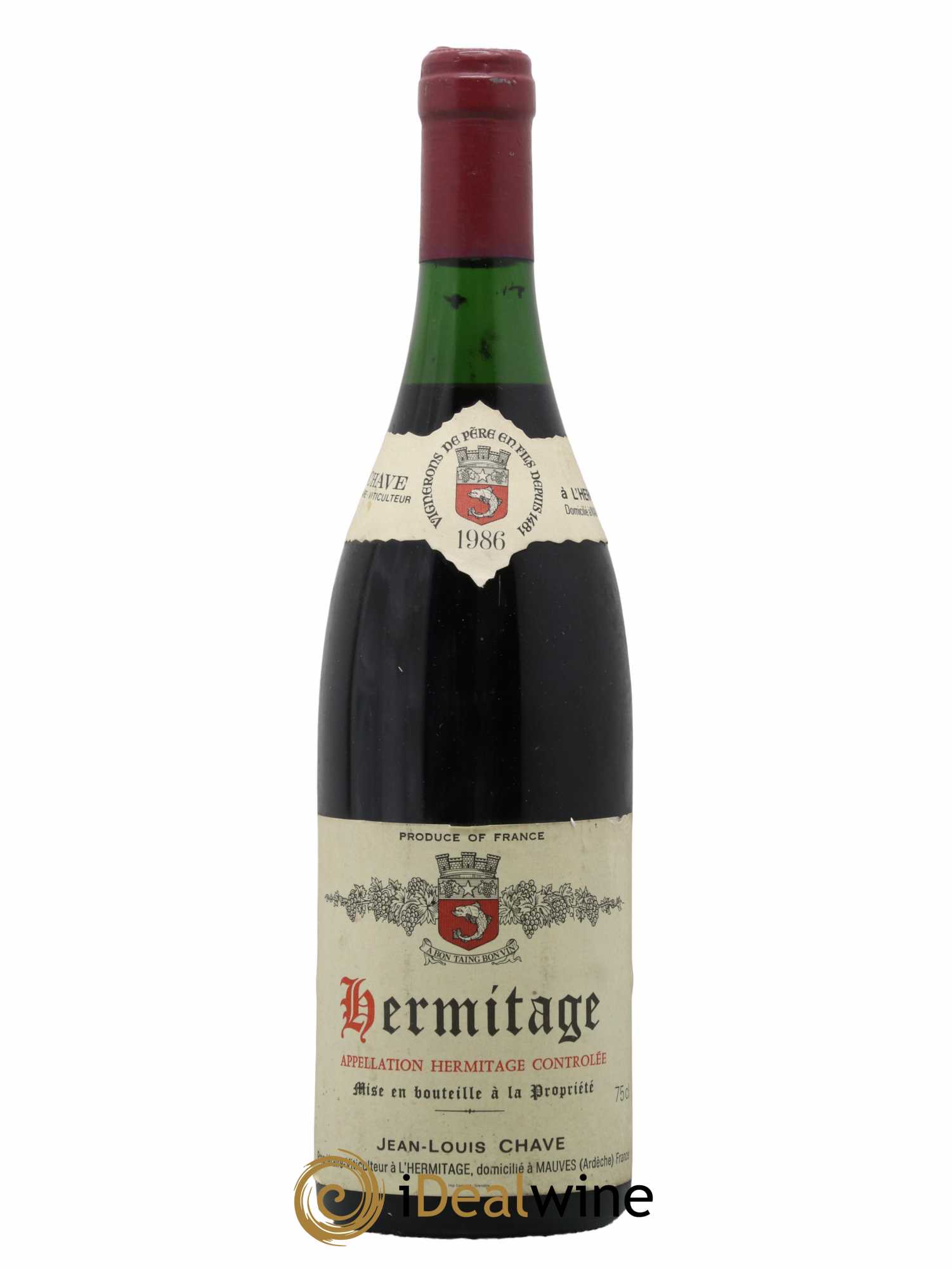 Hermitage Jean-Louis Chave  1986 - Lot de 1 Bouteille