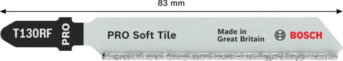 Bosch Blue Accessories 2608665259 PRO Soft Tile T130RF Stichsägeblatt, 83 mm, 2-teilig