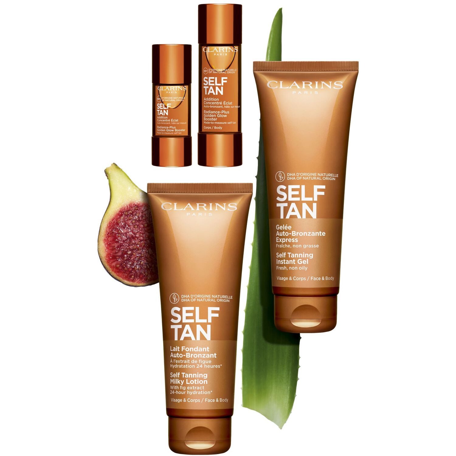 Clarins Self Tan Addition Concentré Eclat Auto-Bronzant Corps, Hâle sur mesure