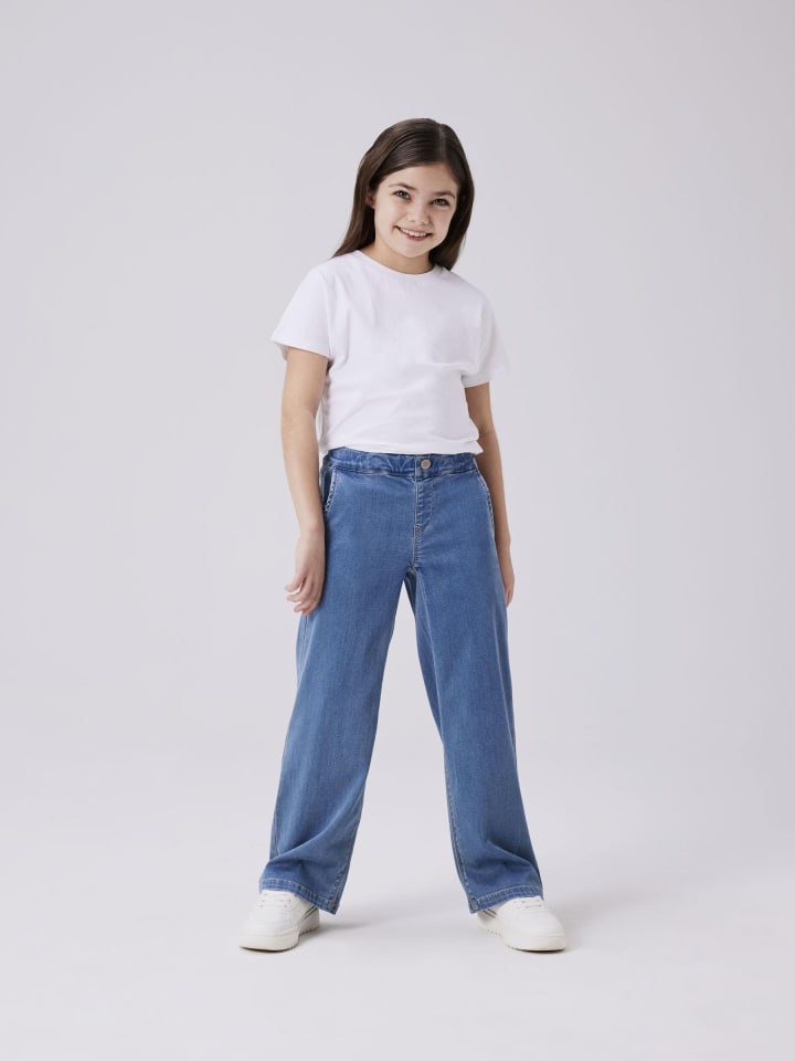 name it Wide Leg Jeanshose NKFSALLI WIDE JEANS 8293 in light blue denim günstig kaufen