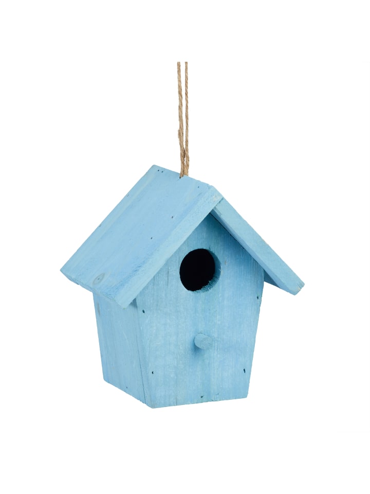 relaxdays Deko Vogelhaus in Blau - (B)15 x (H)16 x (T)11 cm günstig kaufen onesize