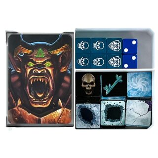 3-teiliges Feldherr Schaumstoff-Set + Kartenhalter für HeroQuest (2021): Der eisige Schrecken - Brettspielbox