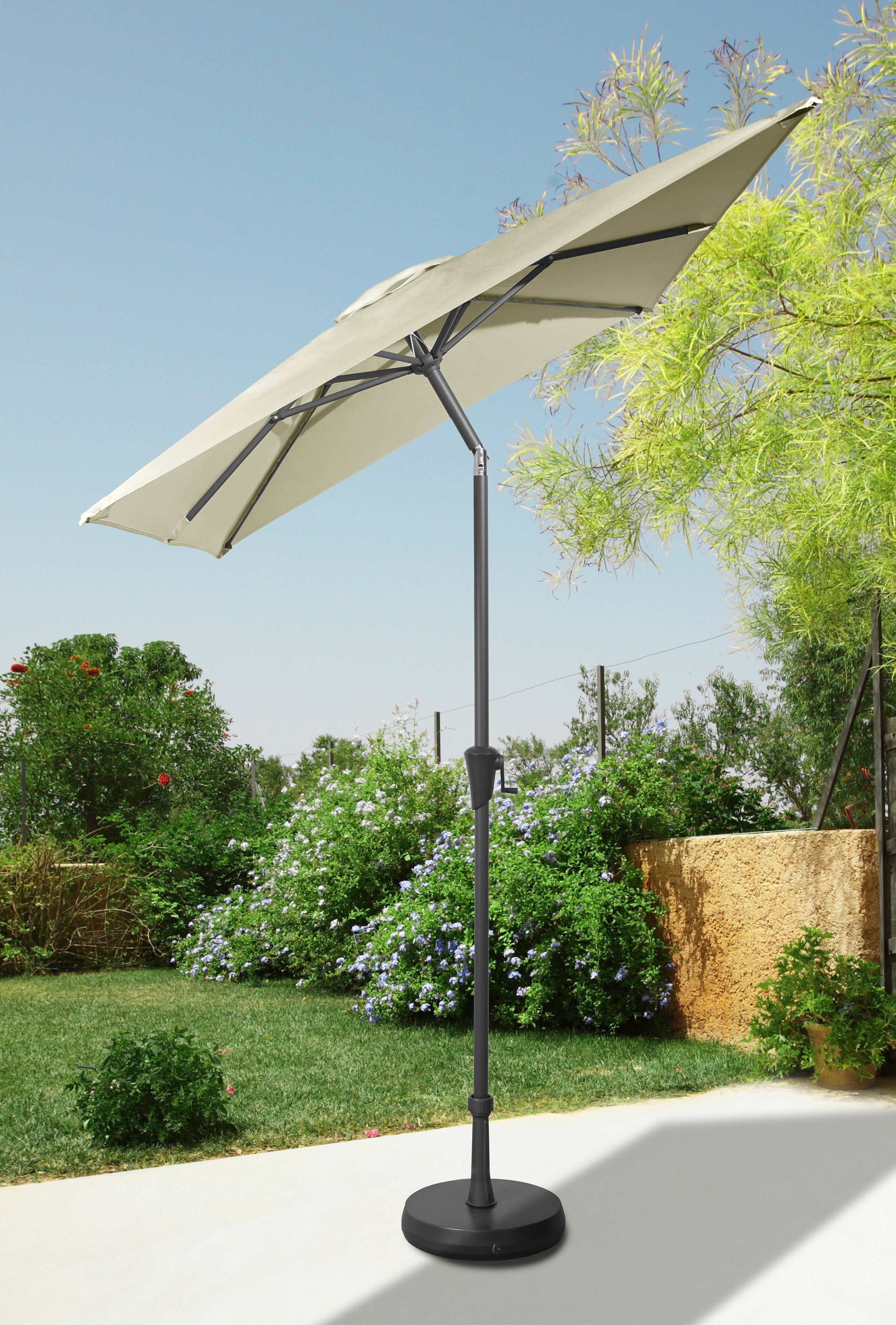 garten gut Sonnenschirm, LxB: 160x230 cm, abknickbar, ohne Schirmständer