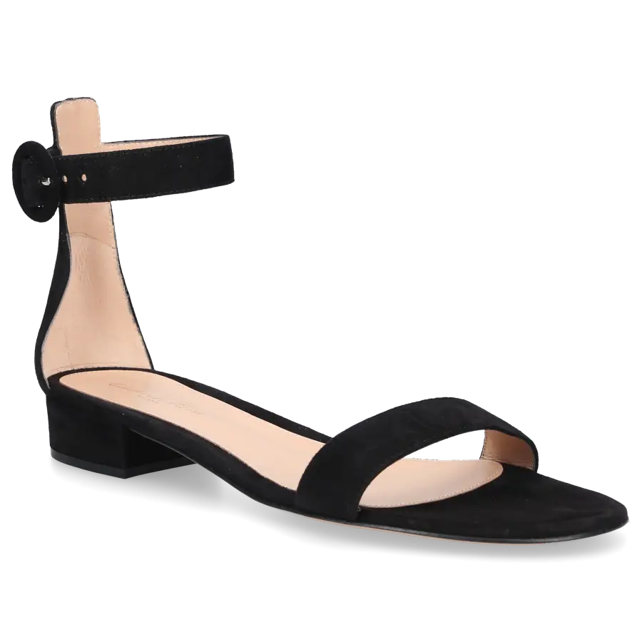 Gianvito Rossi - Sandalen PORTOFINO 20 Veloursleder - schwarz