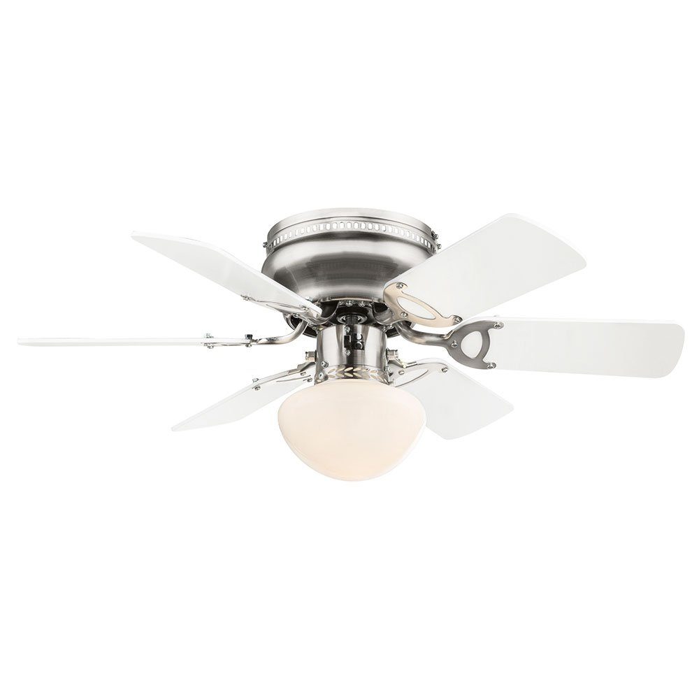 Globo Deckenventilator, Deckenventilator mit Licht Fernbedienung 3 Stufen Weiß