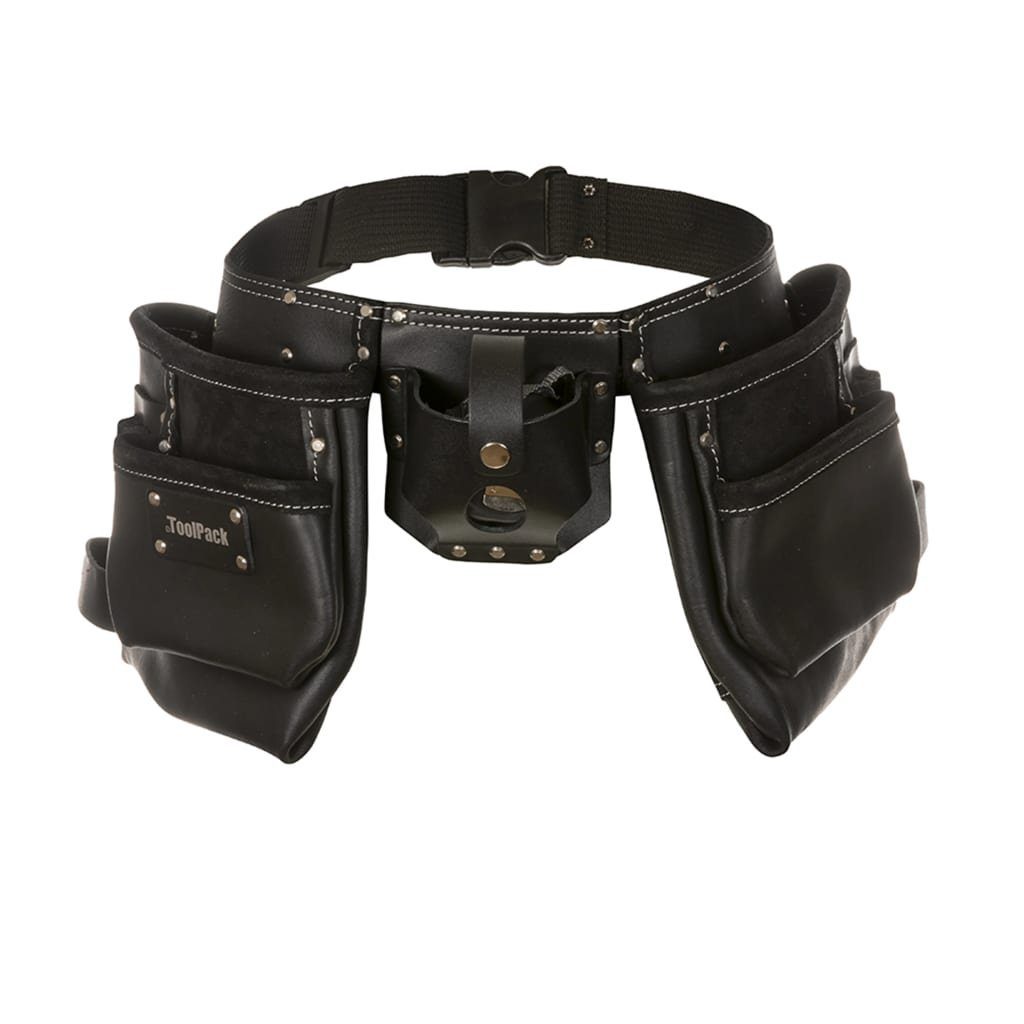 Toolpack Hosenträger Werkzeug-Gürtel mit 2 Taschen aus Leder Industrial 366.000 (1-St)