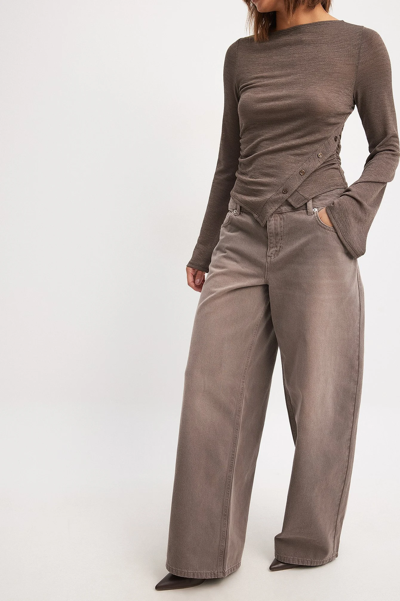 Lockere Jeans mit mittlerer Taille