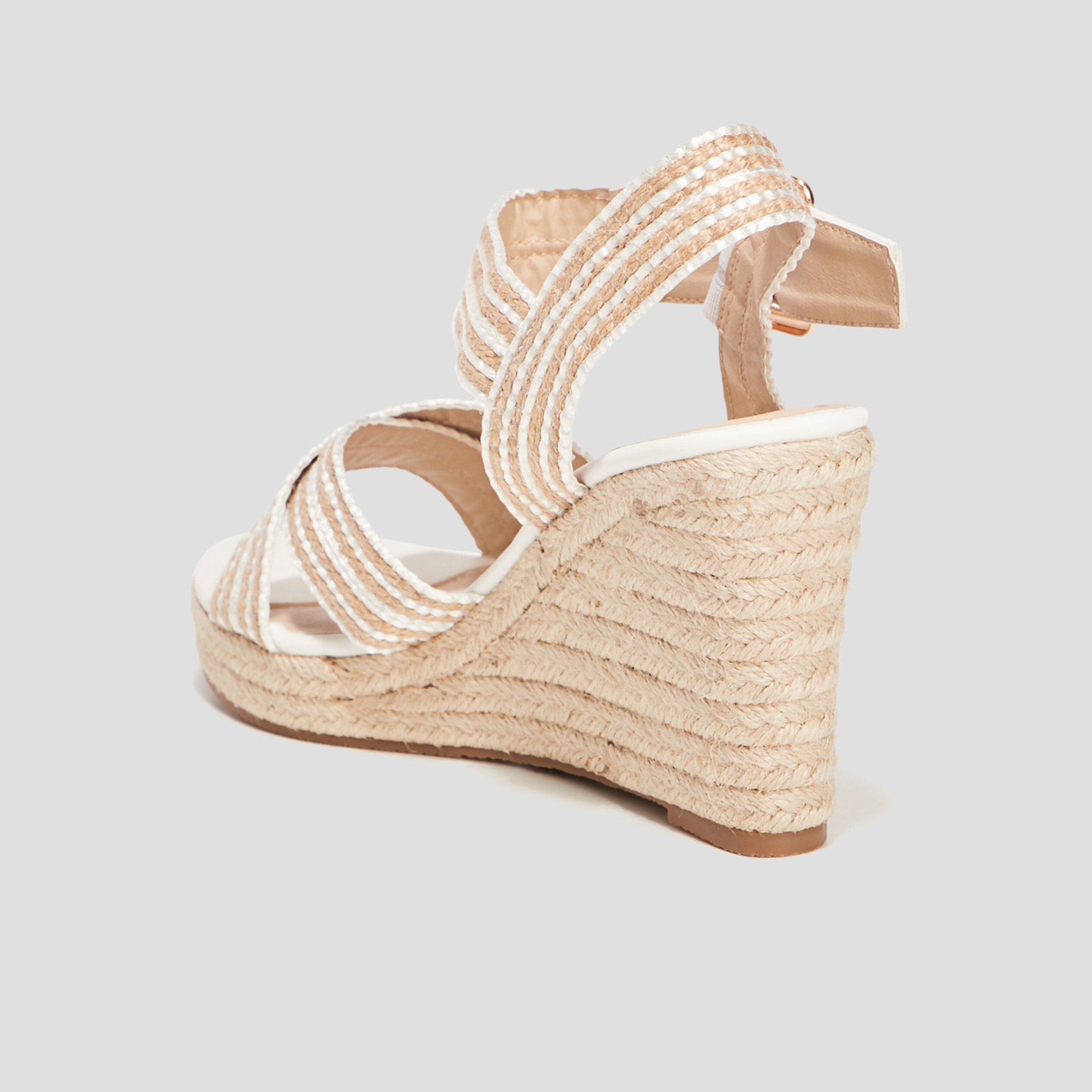 Sandales compensées Liberto blanc femme | La Halle