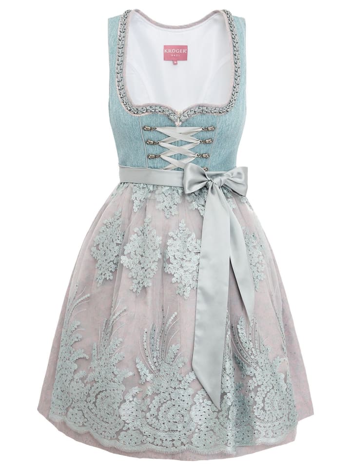 KRÜGER Midi Dirndl 416667 in türkis günstig kaufen