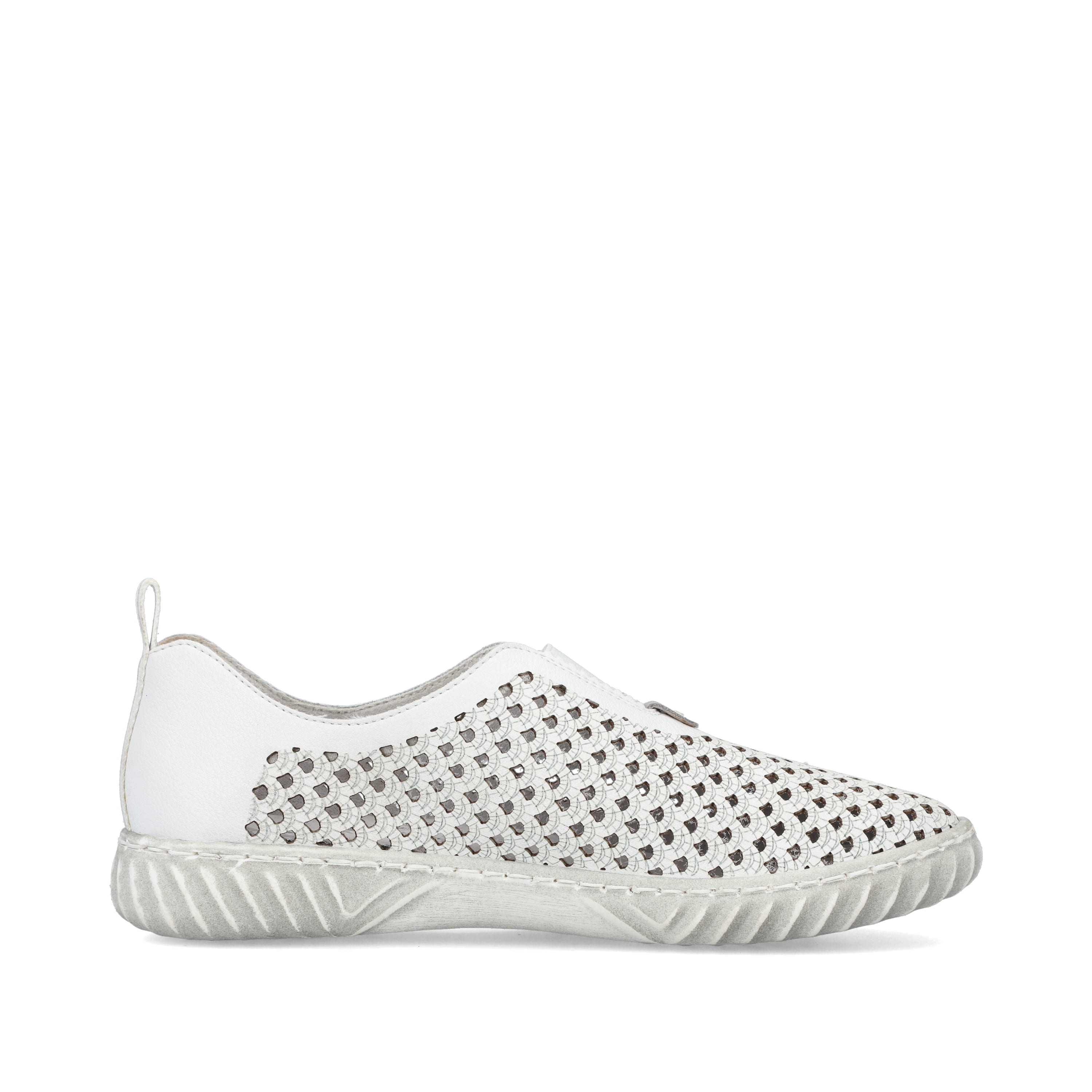 Rieker Damen Slipper grauweiß
