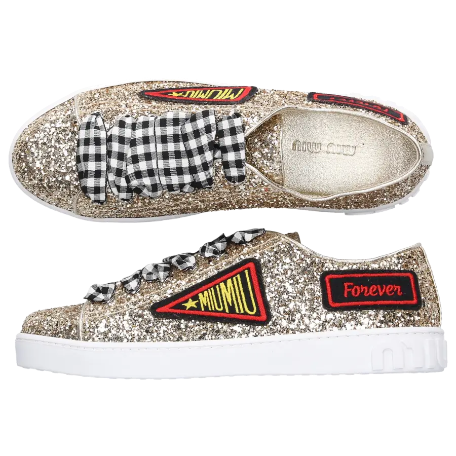 Miu Miu - Sneaker low Glitter - gold