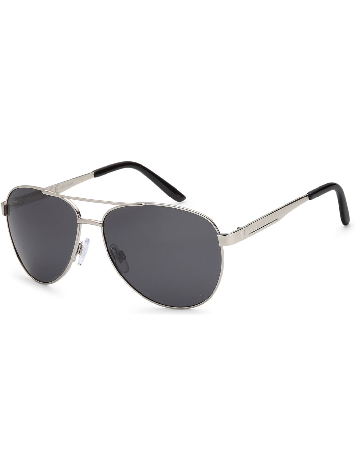 styleBREAKER Piloten Sonnenbrille in Silber / Grau günstig kaufen onesize