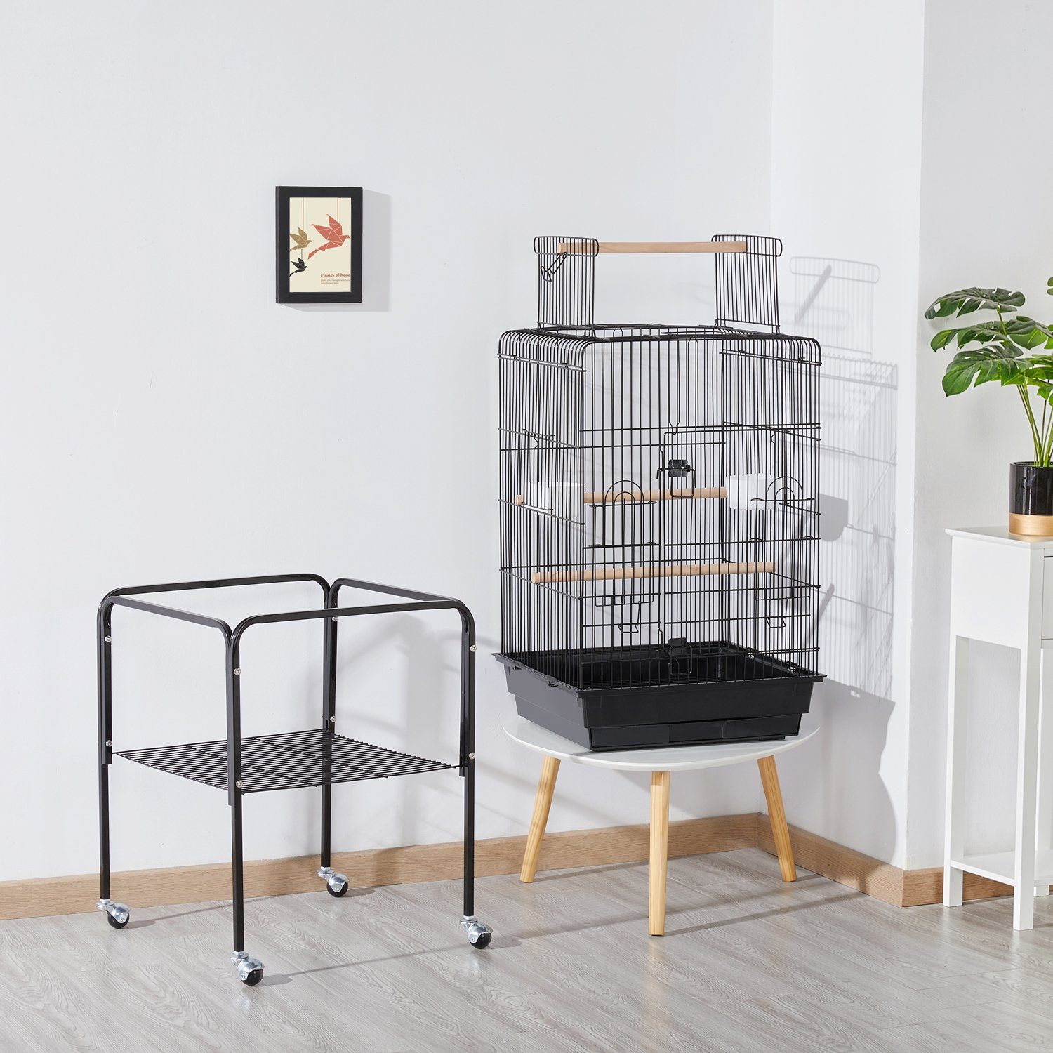 Yaheetech Vogelkäfig, Zusätzlicher Stauraum für Zubehör