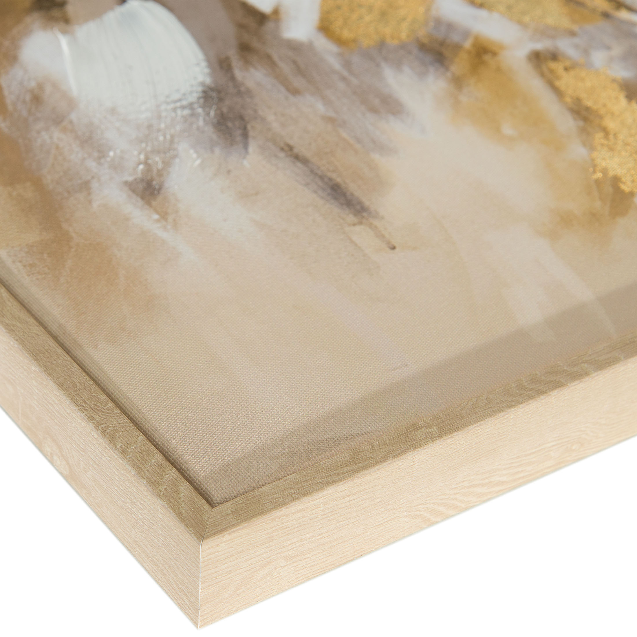 Oana Leinwand-Druck-handbemalt, Beige