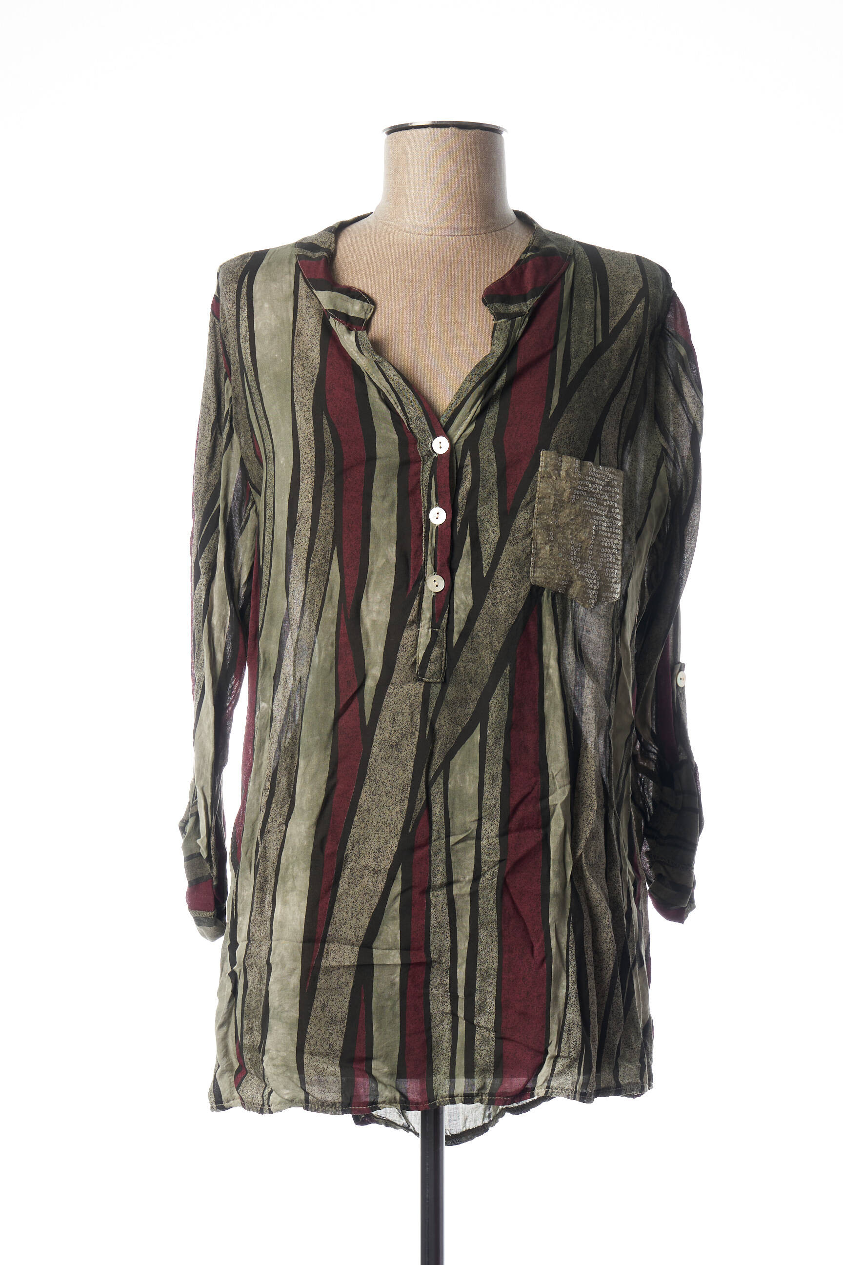 Quattro Tuniquemanchelongue Femme couleur vert