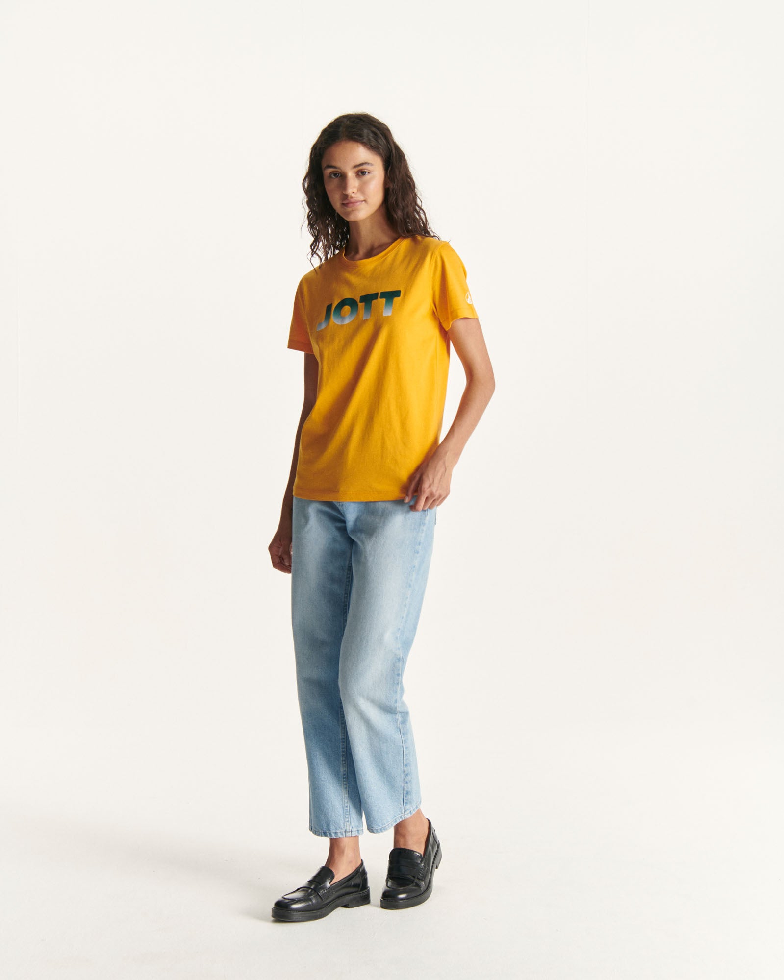 T-shirt en coton biologique Ocre orange Rosas