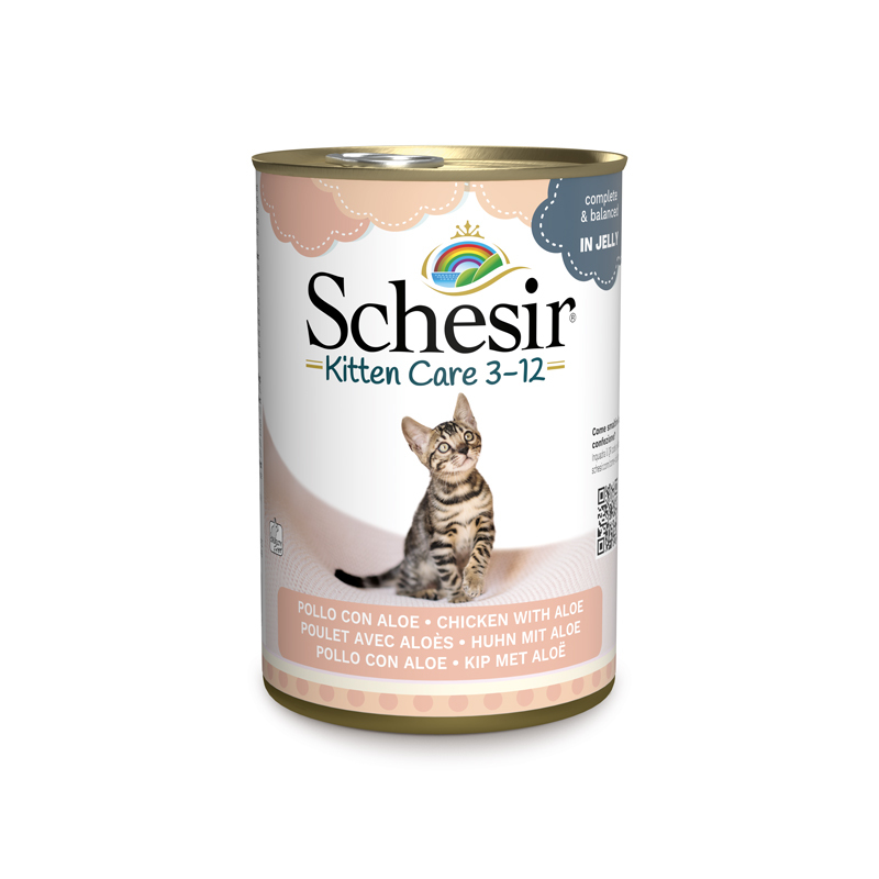 Schesir Nassfutter Schesir Junior Huhn mit Aloe 24x85 g
